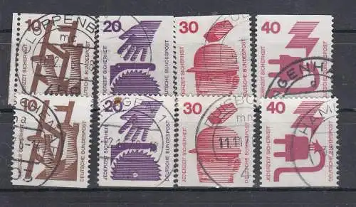 Bundesrep. Deutschland  Nr 695/96/97/98 C+D Gestempelt (Posten)