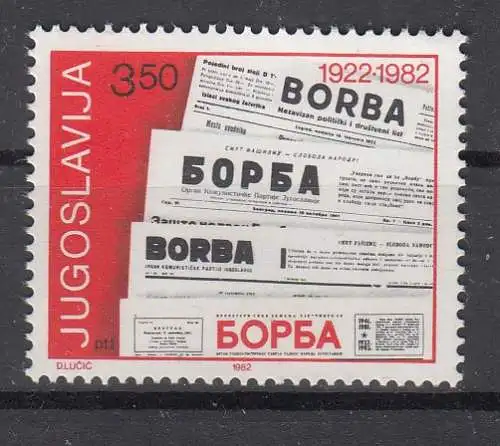 Jugoslawien  Nr 1917 Postfrisch / **