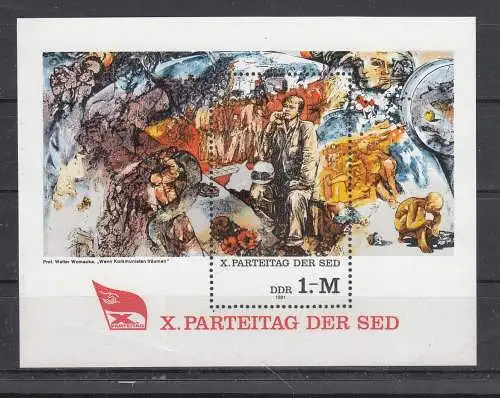 DDR  Nr Block 63 Postfrisch / **