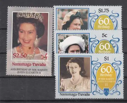 Tuvalu Nanumaga  Nr 71/74 Postfrisch / **