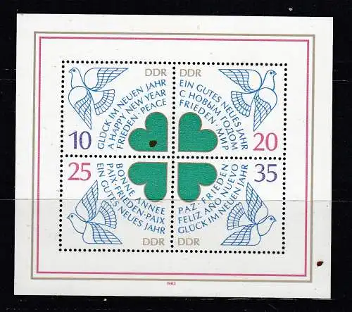 DDR  Nr Block 75 Postfrisch / **