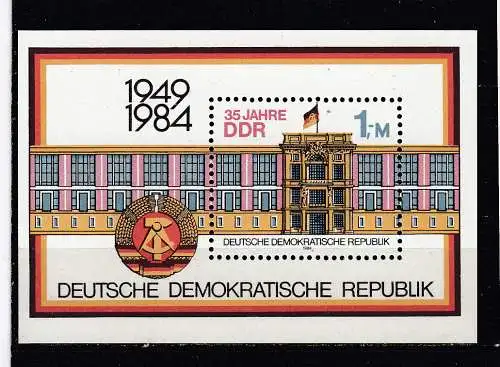 DDR  Nr Block 77 Postfrisch / **