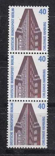 Berlin (West)  Nr 816 Streifen mit Zählnmmer Postfrisch / **