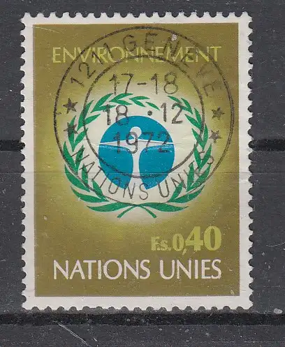 Vereinte Nationen Genf  Nr 25 Gestempelt (Posten)