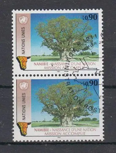 Vereinte Nationen Genf  Nr 199 senkr. Paar Gestempelt (Posten)