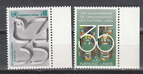 Vereinte Nationen Genf  Nr 92/93 A Postfrisch / **