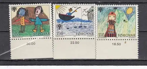 Dänemark Färöer  Nr 45/47 Postfrisch / **