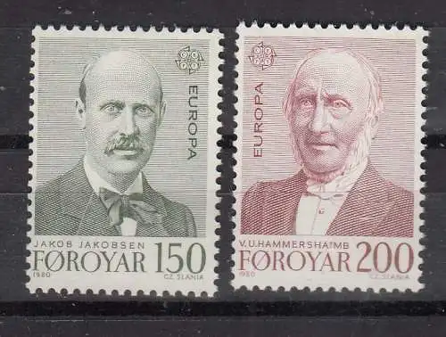 Dänemark Färöer  Nr 53/54 Postfrisch / **