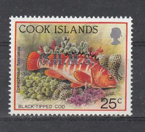 Cook-Inseln Dienstmarken  Nr 58 Postfrisch / **