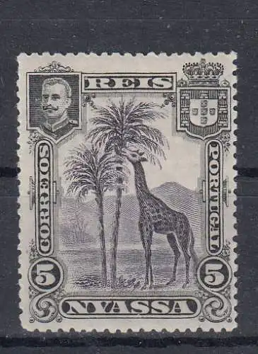 Port. Nyassages.  Nr 28 Falz / Gummimängel / *