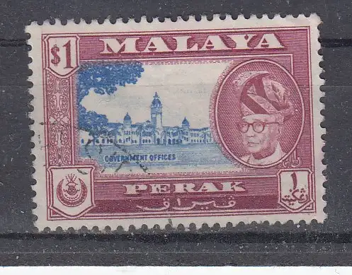 Malai. S. V Malaienst. Perak  Nr 111 Gestempelt (Posten)