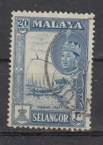 Malai. S. V Malaienst. Selangor  Nr 85 Gestempelt (Posten)