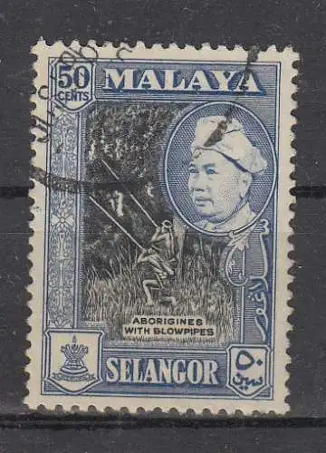 Malai. S. V Malaienst. Selangor  Nr 86 Gestempelt (Posten)