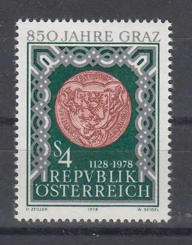 Österreich  Nr 1583 Postfrisch / **