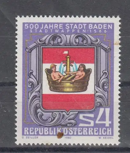 Österreich  Nr 1631 Postfrisch / **