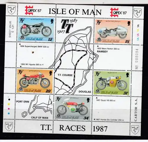 GB - Isle of Man  Nr Block 9 Postfrisch / **
