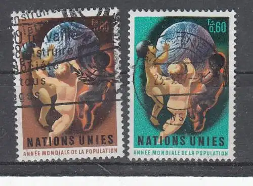 Vereinte Nationen Genf  Nr 43/44 Gestempelt (Posten)