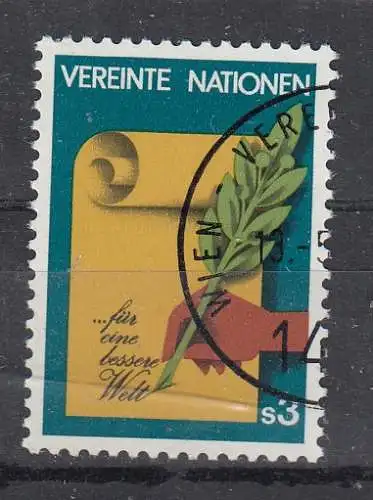 Vereinte Nationen Wien  Nr 23 Gestempelt (Posten)