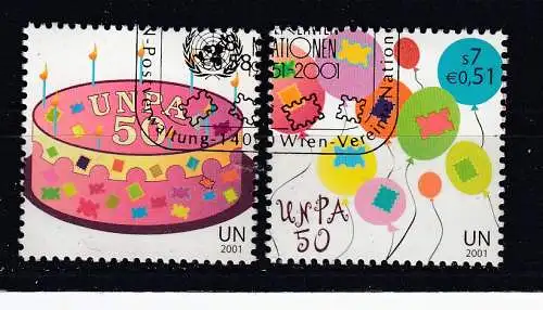Vereinte Nationen Wien  Nr 342/43 Gestempelt (Posten)