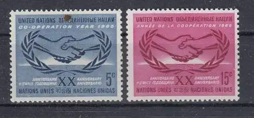 UNO New York  Nr 154/55 Postfrisch / **