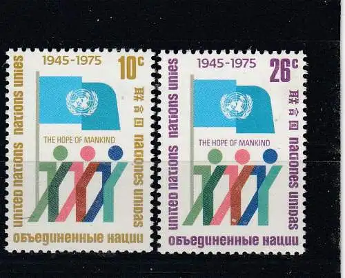 UNO New York  Nr 283/84 A Postfrisch / **
