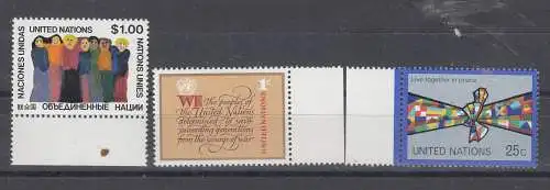 UNO New York  Nr 315/17 Postfrisch / **