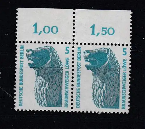 Berlin (West)  Nr 863 waag. Paar OR Postfrisch / **