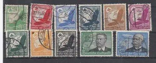 Deutsches Reich  Nr 529/39 Gestempelt (Posten)