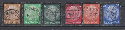 Deutsches Reich  Nr 548/53 Gestempelt (Posten)