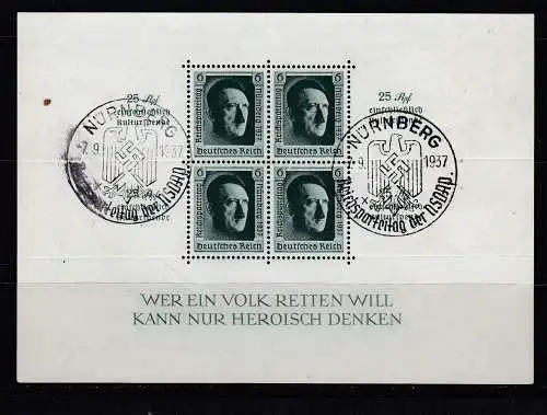 Deutsches Reich  Nr Block 9 Gestempelt (Posten)