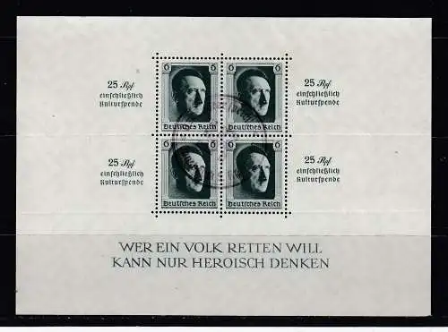 Deutsches Reich  Nr Block 9 Gestempelt (Posten)