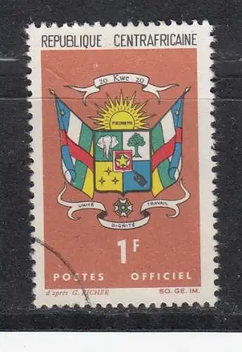 Zentralafrik. Rep. Dienstmarken  Nr 1 Gestempelt (Posten)