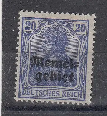 Memelgebiet  Nr 4 Falz / Gummimängel / *