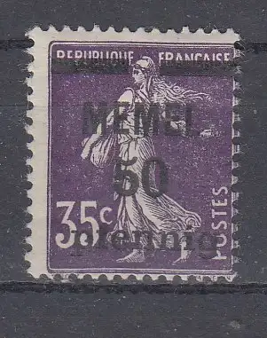 Memelgebiet  Nr 23 Falz / Gummimängel / *