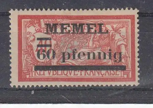 Memelgebiet  Nr 24 Falz / Gummimängel / *