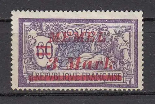 Memelgebiet  Nr 65 Falz / Gummimängel / *