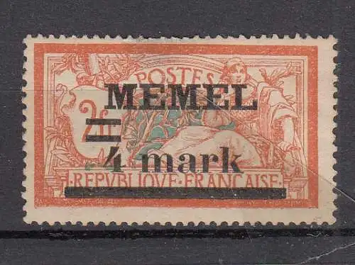 Memelgebiet  Nr 31 Falz / Gummimängel / *