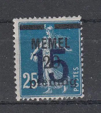 Memelgebiet  Nr 47 Falz / Gummimängel / *