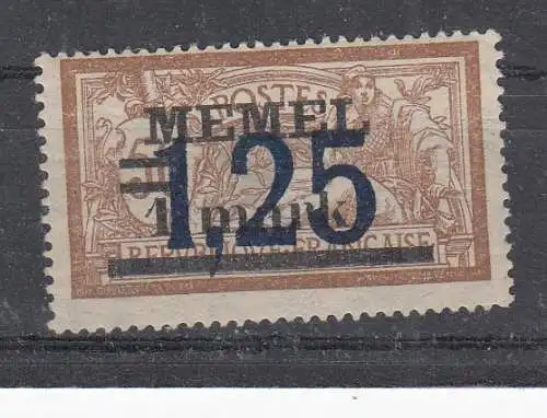 Memelgebiet  Nr 50 Falz / Gummimängel / *