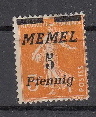 Memelgebiet  Nr 52 Falz / Gummimängel / *