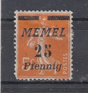 Memelgebiet  Nr 58 Falz / Gummimängel / *