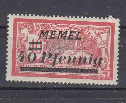 Memelgebiet  Nr 60 Falz / Gummimängel / *