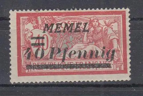 Memelgebiet  Nr 60 Falz / Gummimängel / *