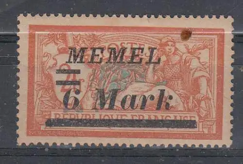 Memelgebiet  Nr 106 Falz / Gummimängel / *