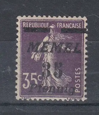 Memelgebiet  Nr 84 Falz / Gummimängel / *