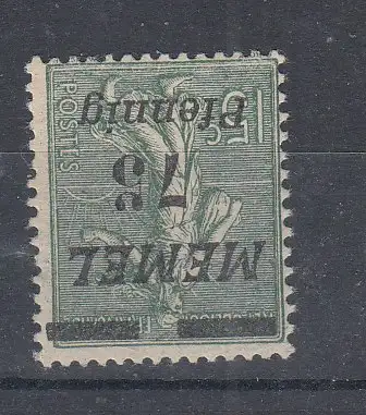 Memelgebiet  Nr 85 Falz / Gummimängel / *