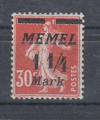 Memelgebiet  Nr 87 Falz / Gummimängel / *