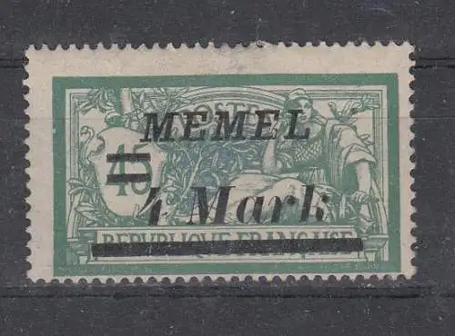 Memelgebiet  Nr 91 Falz / Gummimängel / *