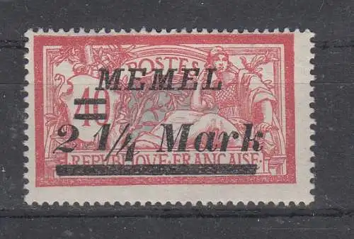 Memelgebiet  Nr 89 Falz / Gummimängel / *