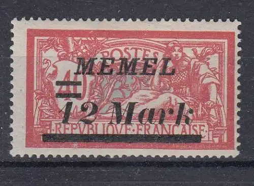 Memelgebiet  Nr 94 Falz / Gummimängel / *